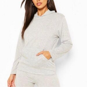 NWT Gray Boohoo Hoodie Petite